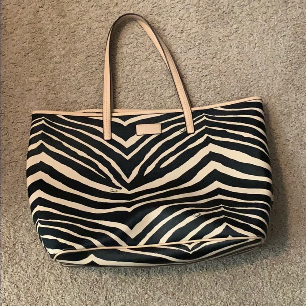 Coach Zebra Tote